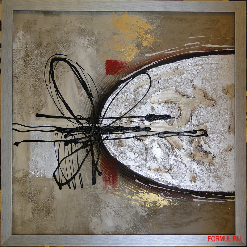 Картина Авторская работа Абстракция с черным цветком